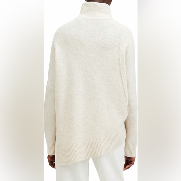 AllSaints Lock Roll Neck Asymmetric Sweater | Ivory | Small | EUC - Picture 3 of 13